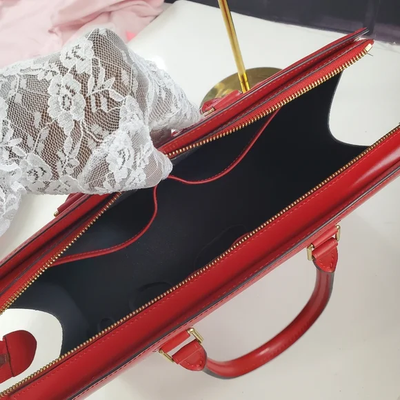 Louis Vuitton Red Epi Rivera Handbag - Picture 12 of 12